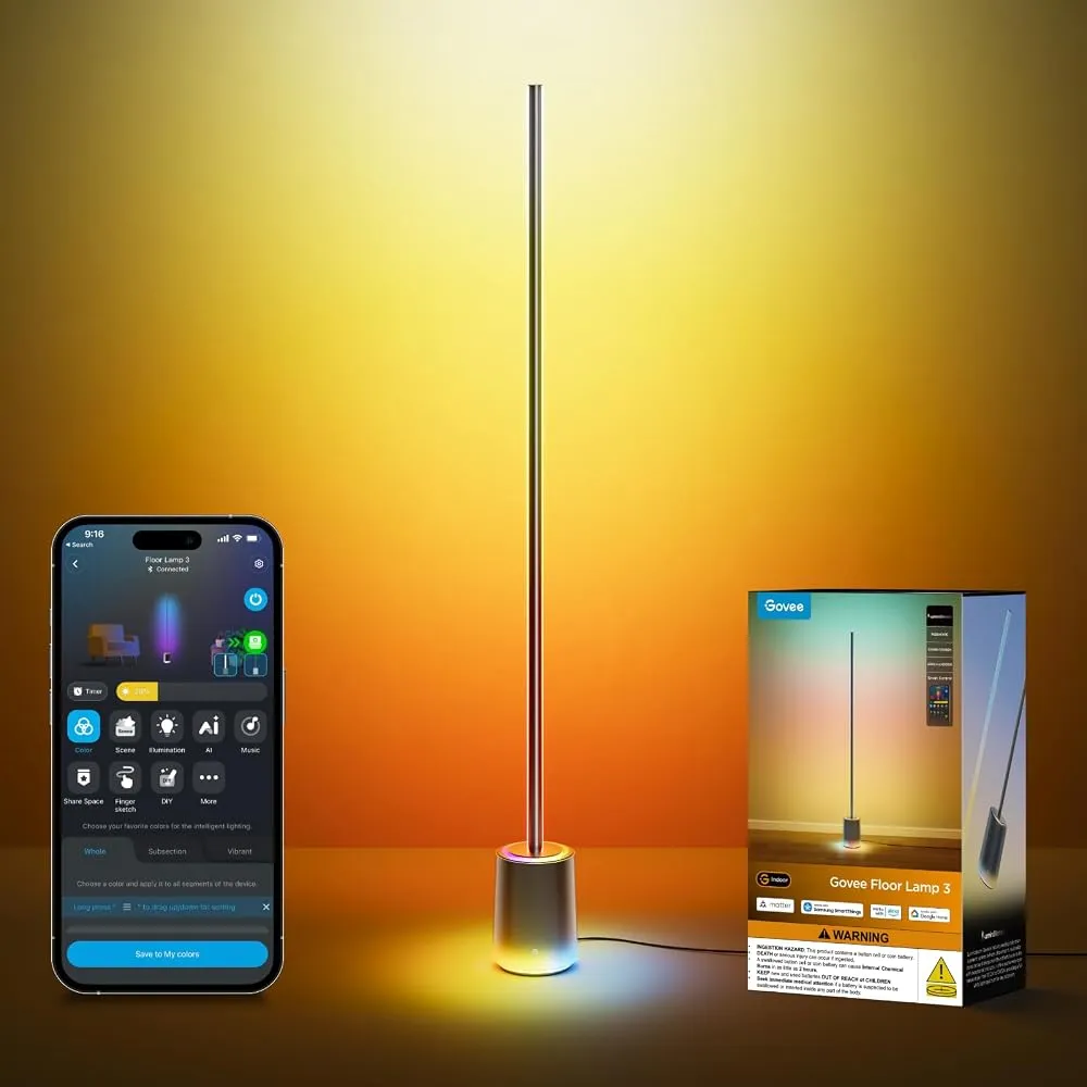 Govee RGBIC lámpara de pie 3 (152 cm, 2100 lm, Matter)