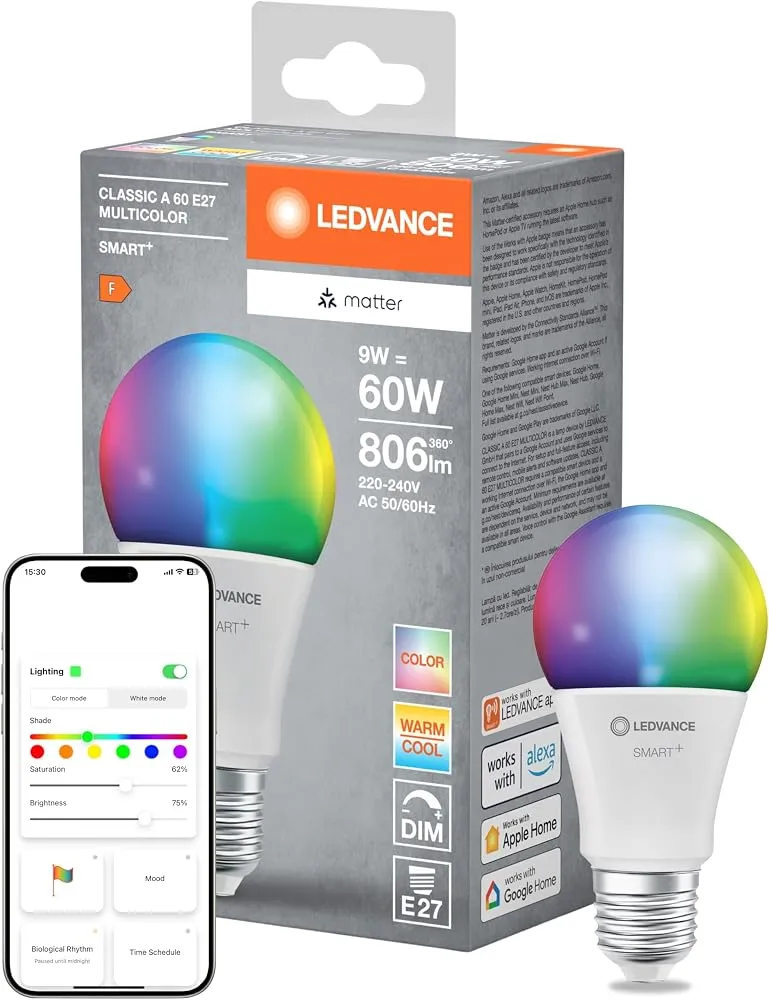 LEDVANCE SMART+ Matter E27 806 lm (blanco regulable)
