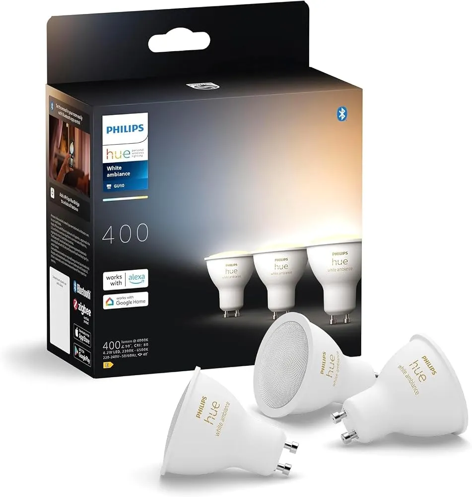 Philips Hue White Ambiance GU10 (pack de 3)