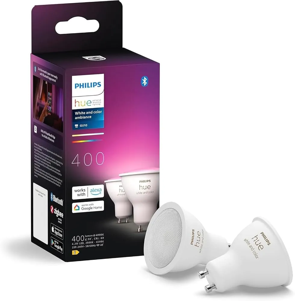 Philips Hue White and Color Ambiance GU10 (pack de 2)