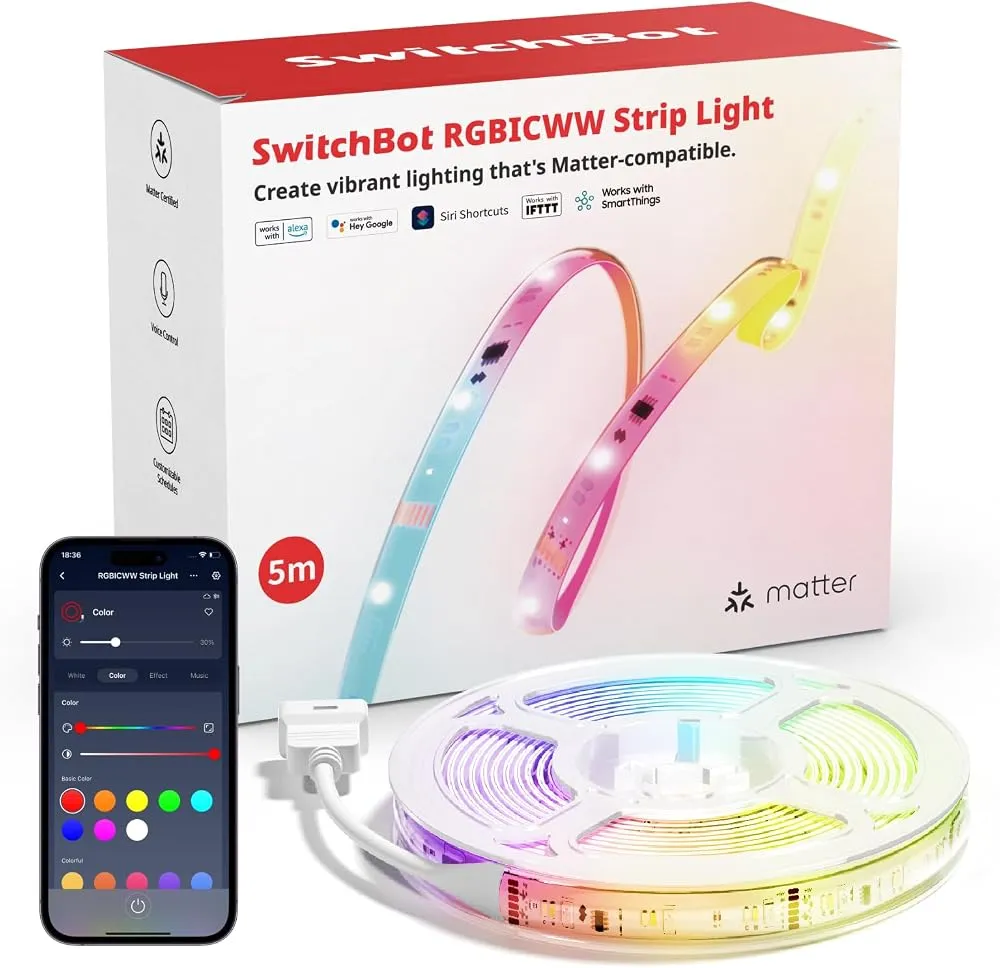 SwitchBot tira LED RGBICWW 5 m Matter
