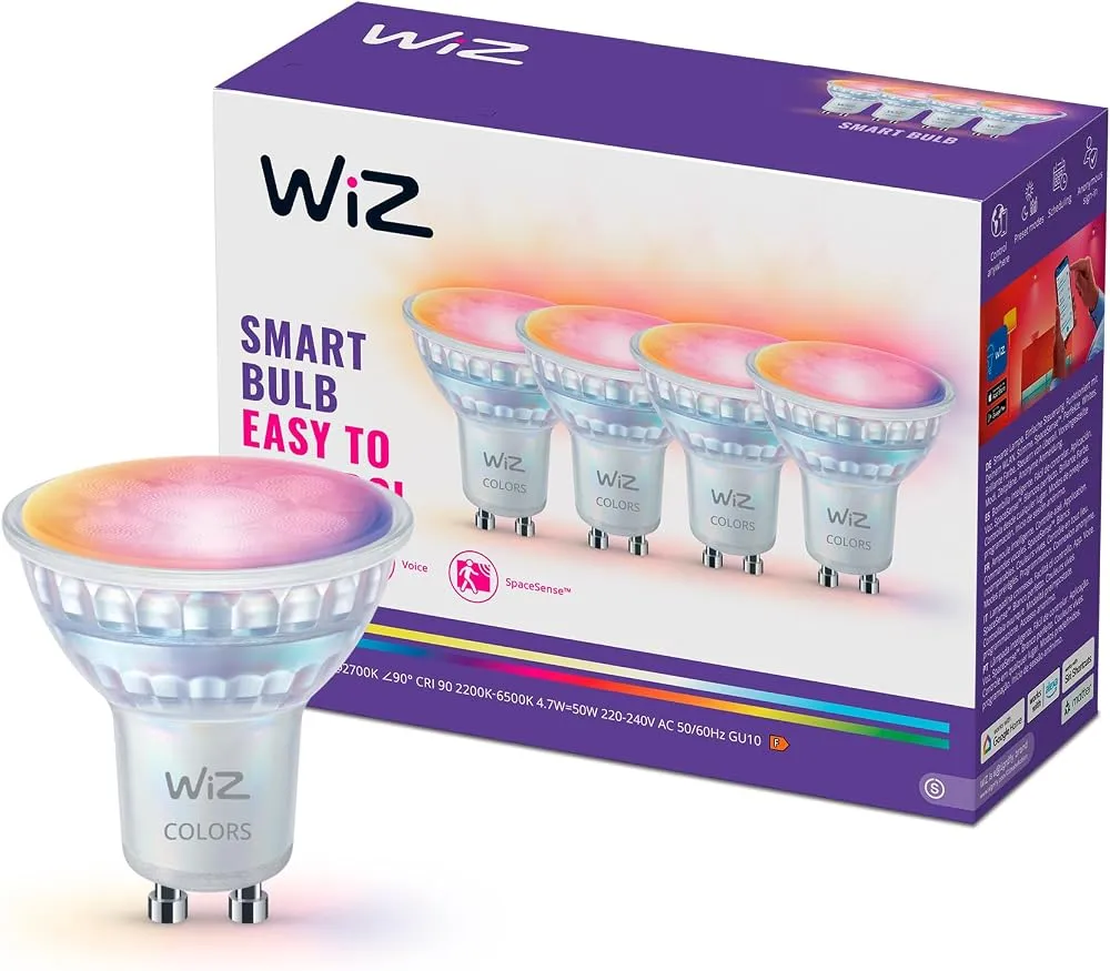 WiZ foco GU10 cristal 345 lm (pack de 4)